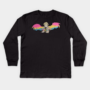 Pansexual pride Hawks Kids Long Sleeve T-Shirt